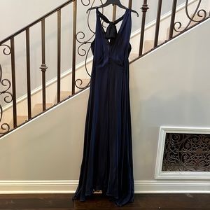 Leon Max Limited Edition Silk Floor Length Dress